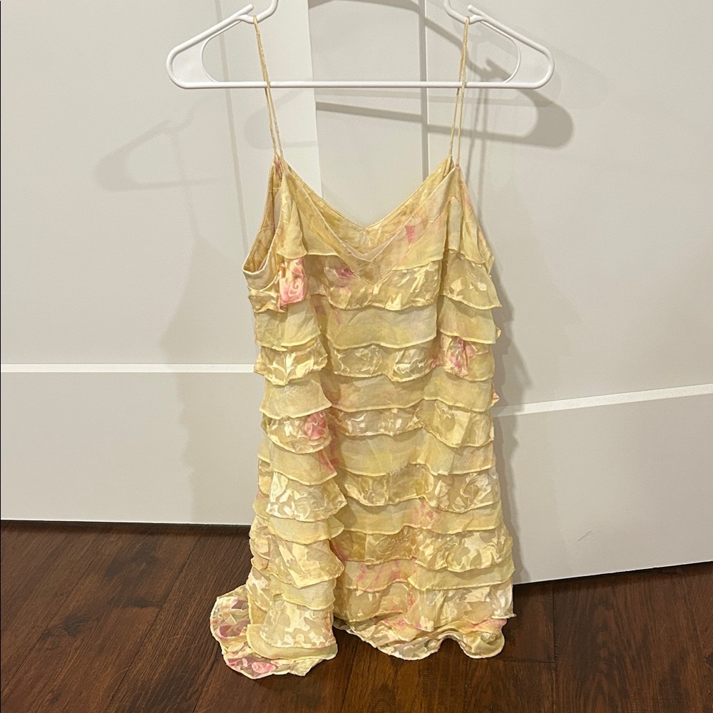 Loveshackfancy agrace yellow mini dress